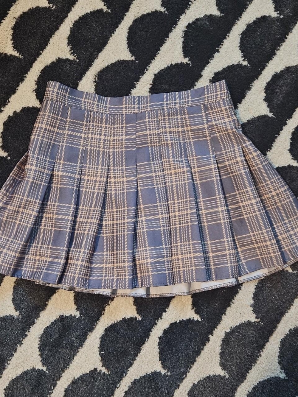 Pleated Plaid Mini Skirt